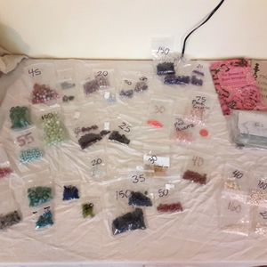 HUGE Lot Semiprecious Beads, .925 Silver, Gold-Plated Findings Jewelry Making